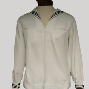 NWT - US NAVY Female White Dress Jumper Top